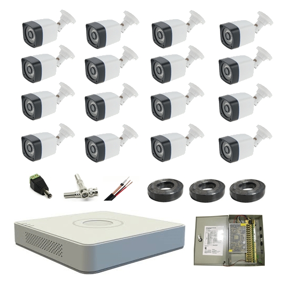 Kit profesional complet sistem 16 camere supraveghere exterior full hd