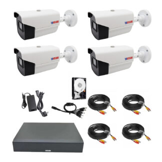 Kit supraveghere Rovision - Sistem complet 4 camere supraveghere exterior FULL HD IR 40m oem Hikvision, DVR 4 canale, accesorii si HDD