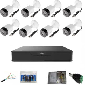 Kit supraveghere Rovision - Sistem supraveghere exterior AHD 1080p 8 camere FULL HD 20m IR, DVR 8 canale, accesorii