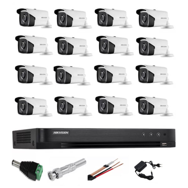 Sistem Supraveghere profesional Hikvision 16 Camere 5MP Turbo HD IR 40m [1]