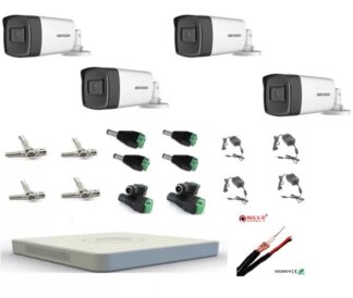Kit complet 4 camere supraveghere exterior full hd Hikvision 1080P 80 m IR [1]