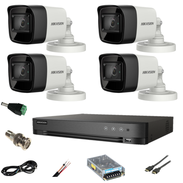 Kit supraveghere video 2 camere profesionale 2 MP 1080P full hd, IR 30m, DVR 4 canale ROV504 5MP-N pe tehnologie AHD [1]