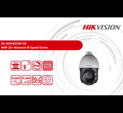 Camera de supraveghere Speed Dome IP Hikvision DS-2DE4425IW-DE +DS1602ZJ, 4 MP, IR 100 m, 4.8-120 mm, 25X [1]
