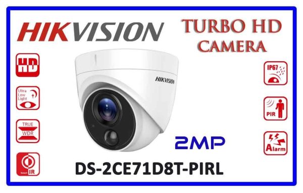 Camera dome Turbo HD Hikvision DS-2CE71D8T-PIRL 2MP, 2.8mm, IR 20m, IP67, WDR 120dB, senzor PIR integrat [1]