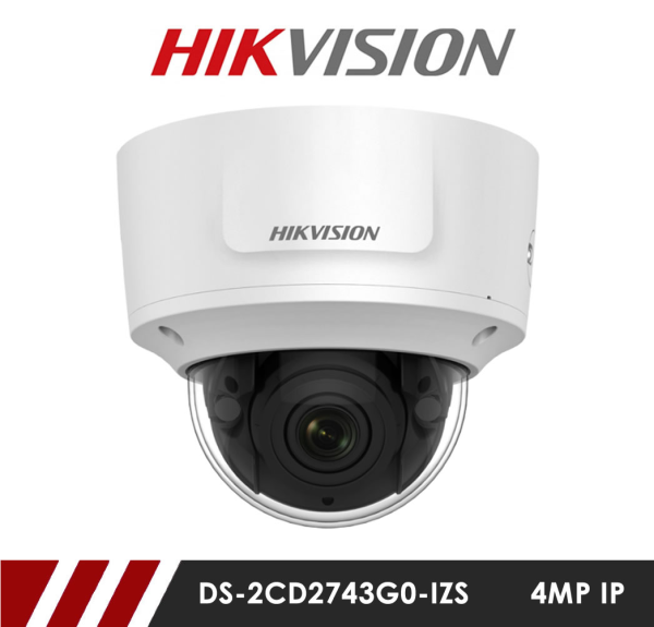 Camera supraveghere IP Dome Hikvision DS-2CD2743G0-IZS, 4 MP, IR 30 m, motorizat 2.8 - 12 mm [1]
