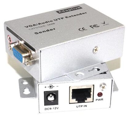 Extender YJS-VGA100M VGA audio activ prin cablu UTP pana la 100 m pentru semnal VGA, SVGA, XGA, UXGA [1]
