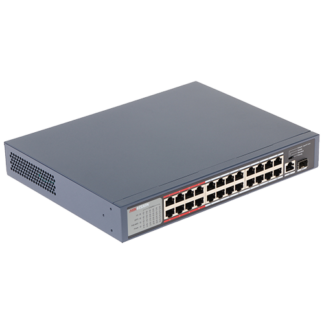 Retelistica - Switch 24 porturi PoE, 2 porturi uplink - HIKVISION