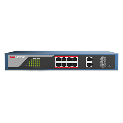 Switch Web-managed 8 porturi PoE, 2 porturi SFP uplink, - HIKVISION [1]