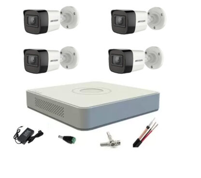 Sistem supraveghere profesional Hikvision 4 camere 5MP Turbo HD IR 20m DVR 4 canale 8 MP [1]