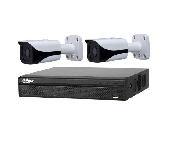 Sistem 2 camere supraveghere video IP profesional Rovision 5MP cu IR 80m si NVR 4 canale Dahua [1]