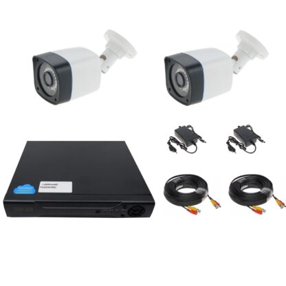 Sistem supraveghere video profesional cu 2 camere Rovision de 5MP cu IR20m, DVR 4 canale, cu accesorii incluse [1]