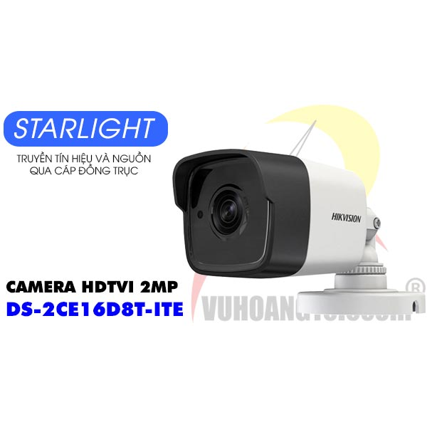Camera bullet Turbo HD Hikvision DS-2CE16D8T-ITE Starlight, 2MP, 2.8mm, IR EXIR 2.0 20m, IP67, WDR 120dB, PoC.af [1]