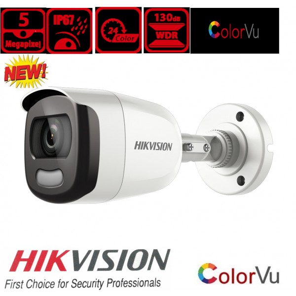 Camera supraveghere video Bullet Hikvision 5MP Ultra HD  Color VU full time ( color noaptea )  DS-2CE10HFT-F [1]