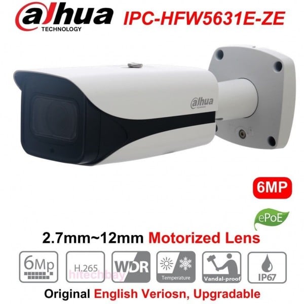 Camera video bullet IP Dahua IPC-HFW5631E-ZE 6MP, lentila varifocala motorizata 2.7-13.5mm, ePoE [1]