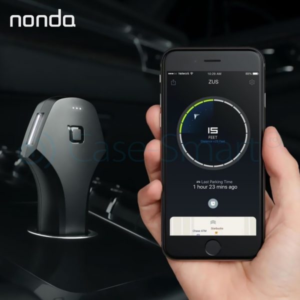 Incarcator auto Nonda Zus Smart, Dual USB, Negru alb [1]