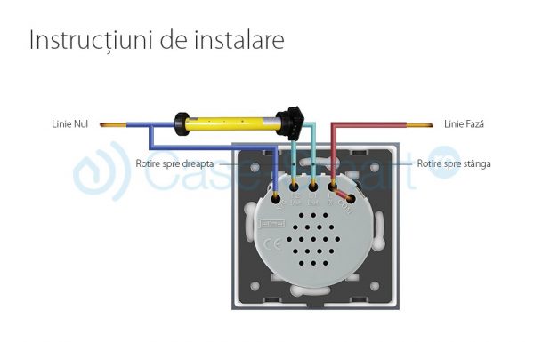 Intrerupator draperie cu touch Livolo din sticla gri [1]