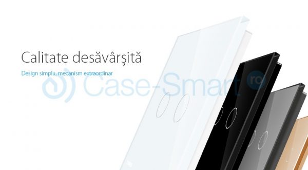 Intrerupator draperie wireless cu touch Livolo din sticla verde [1]