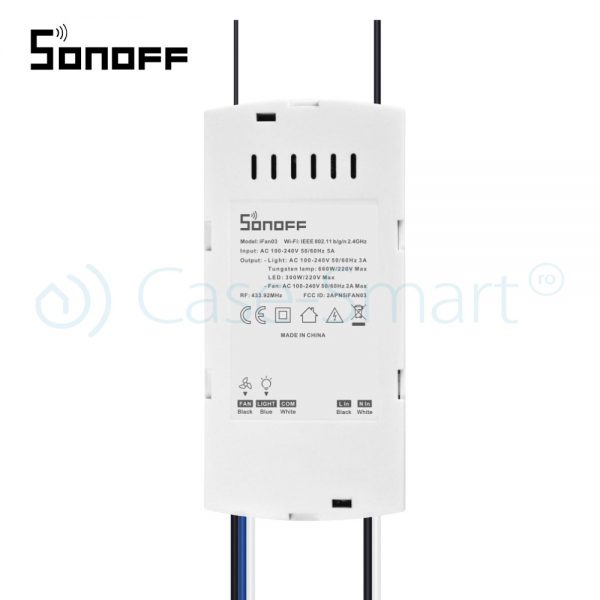 Releu Automatizare Ventilatoare Sonoff iFan03 cu Functie Control de pe telefonul mobil, Control vocal [1]