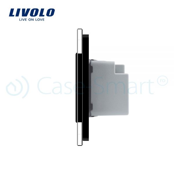 Termostat Livolo pentru sisteme de incalzire electrice negru
