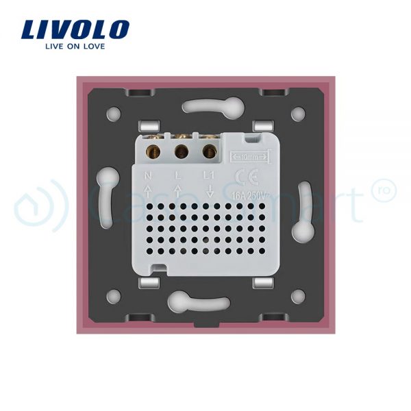 Termostat Livolo pentru sisteme de incalzire electrice roz
