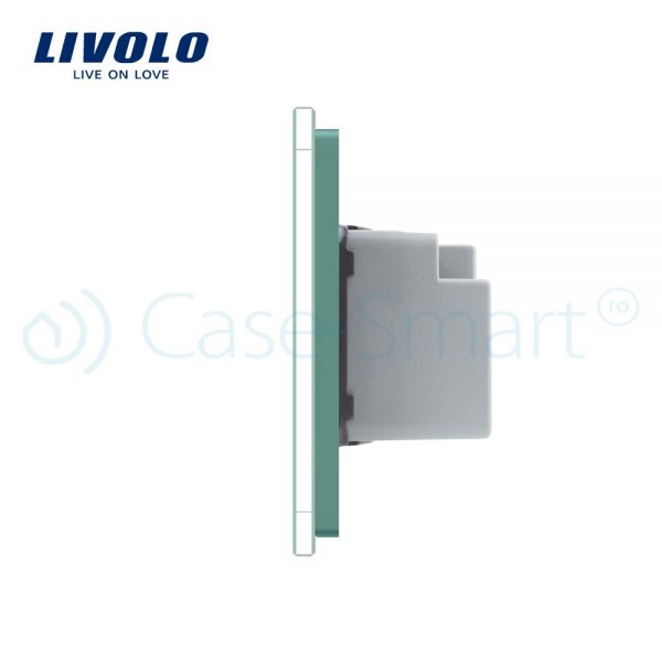 Termostat Livolo pentru sisteme de incalzire electrice verde