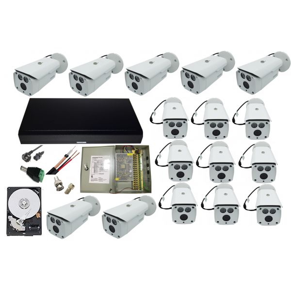Sistem  supraveghere video profesional 16 camere  Rovision  2MP IR 80m , accesorii incluse cu HDD 2TB [1]
