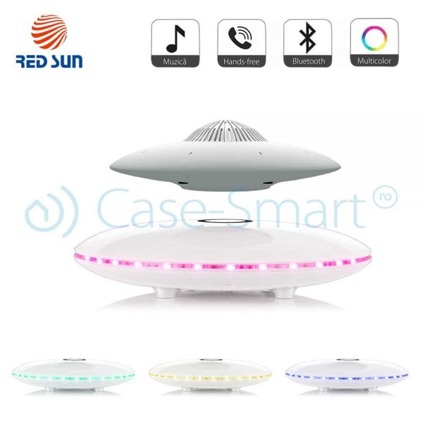 Boxa cu levitatie magnetica si conectare bluetooth Redsun alb [1]