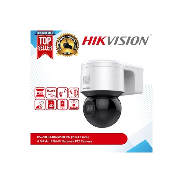 Camera WIFI IP  Mini PTZ Hikvision DS-2DE3A404IW-DE/W, 4.0 MP, zoom optic 4X, IR 50M, audio, flash [1]