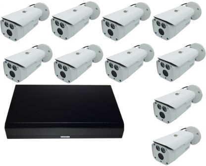 Kit  supraveghere video profesional 10 camere Rovision 2MP IR 80m ,  DVR 16 canale 5MP, IP67 [1]