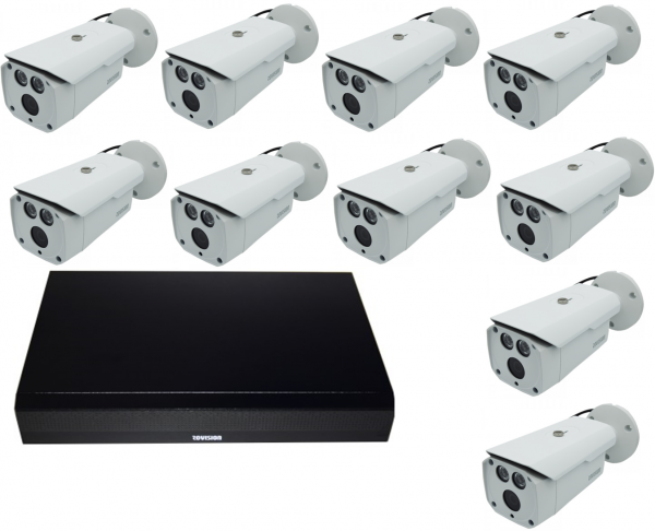 Kit  supraveghere video profesional 10 camere Rovision 2MP IR 80m ,  DVR 16 canale 5MP, IP67 [1]
