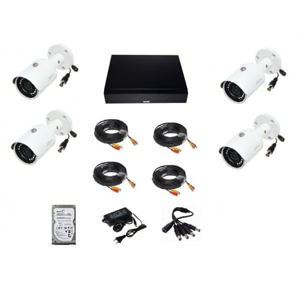 Kit supraveghere complet cu 4 camere Dahua, DVR 4 canale Rovision , hard disk inclus [1]