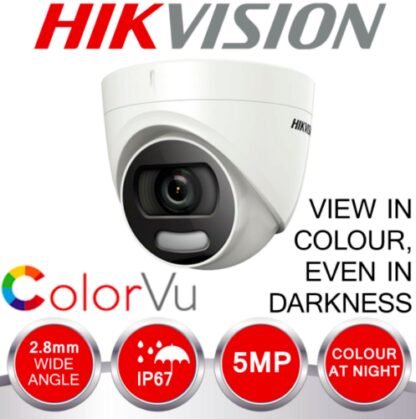 Sistem supraveghere profesional  Hikvision Color Vu 4 camere 5MP IR20m, DVR 4 canale, full accesorii [1]