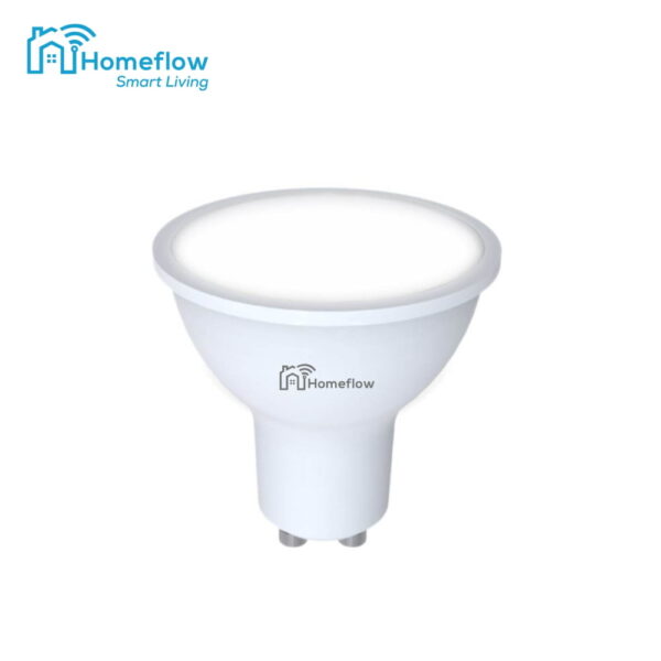 Bec inteligent LED Wireless Homeflow B-5002, GU10, 5W (35W), 300lm, dimabil, lumina calda/ rece, Control de pe telefonul mobil [1]