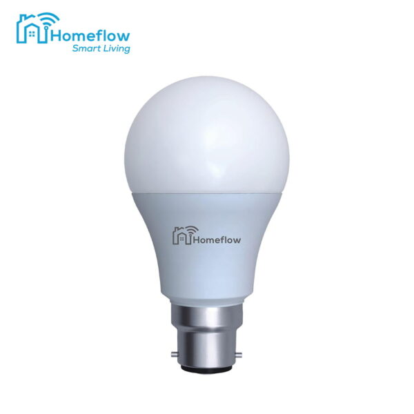 Bec inteligent LED Wireless Homeflow B-5006, B22, 9W (60W), 806lm, RGB, dimabil, Control de pe telefonul mobil [1]