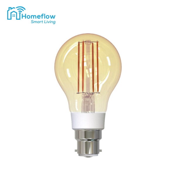 Bec inteligent LED Wireless Homeflow B-5008, B22, 5.5W (40W), 500lm, dimabil, filament, lumina calda, Control de pe telefonul mobil [1]