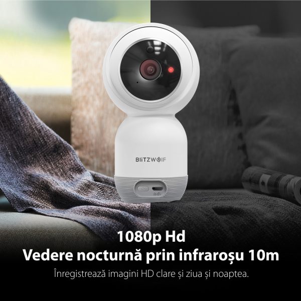 Camera de supraveghere inteligenta BlitzWolf BW-SHC1,1080p, Smart, Wi-Fi, Monitorizare de pe telefon [1]