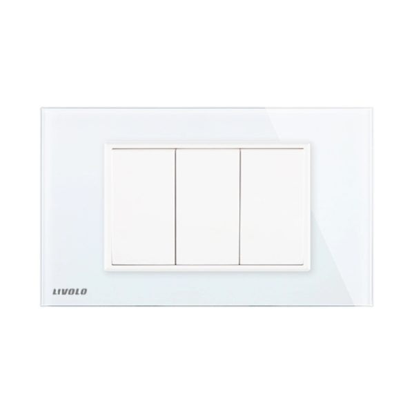 Priza blank – goala Livolo cu rama din sticla – standard italian [1]