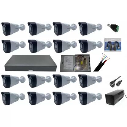 Sistem supraveghere video 16 camere 2MP Smart IR 80m, microfon, ip67, full accesorii ,UPS CADOU [1]