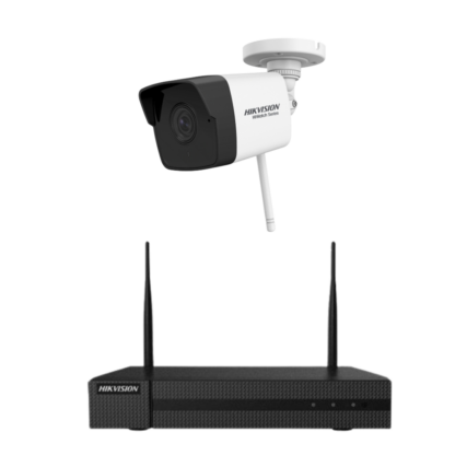Sistem de supraveghere Hikvision HiWatch cu o camera wireless 2MP, 30m IR, lentila 2.8mm, NVR 4 canale [1]