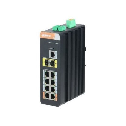 Switch Dahua PFS4210-8GT-DP, PoE Industrial 8 porturi Gigabit, 2x SFP, 120W [1]