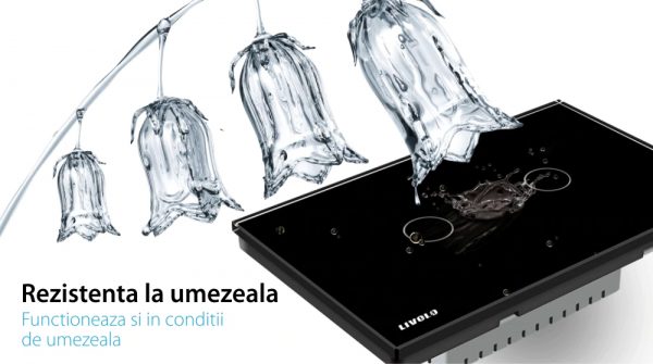 Intrerupator cu touch pentru draperie Livolo din sticla, Standard italian [1]