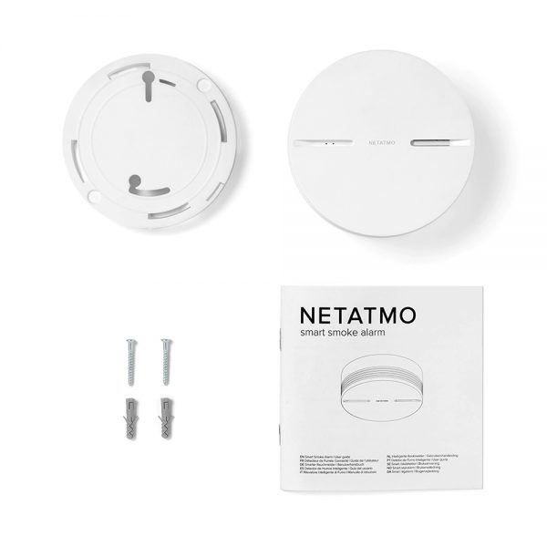 Senzor de fum Netatmo, Wireless, Volum 85 dB, Notificari aplicatie, Functionare fara Hub [1]
