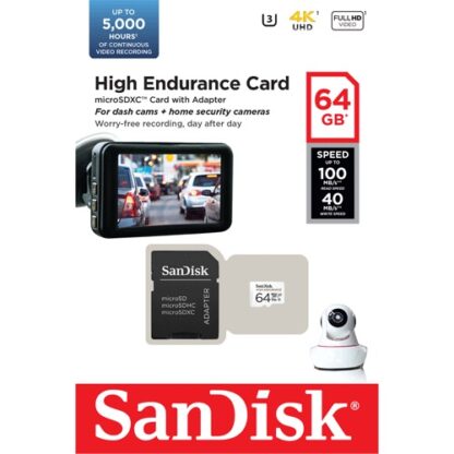 Card MicroSD 64GB'seria HIGH Endurance - SanDisk SDSQQNR-064G-GN6IA [1]