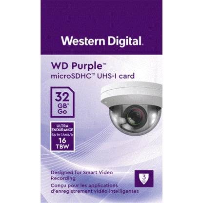 Card MicroSD 32GB'seria Purple Ultra Endurance - Western Digital WDD032G1P0C [1]