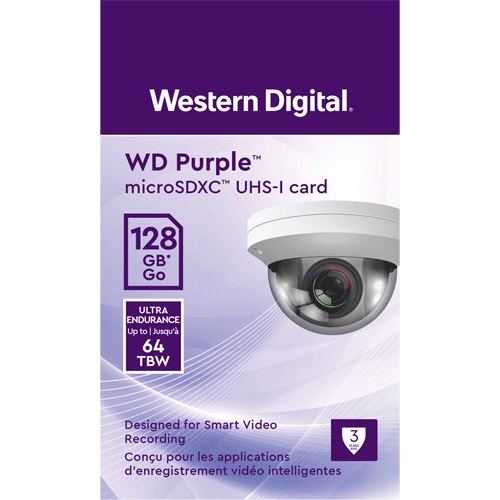 Card MicroSD 128GB'seria Purple Ultra Endurance - Western Digital WDD128G1P0C [1]