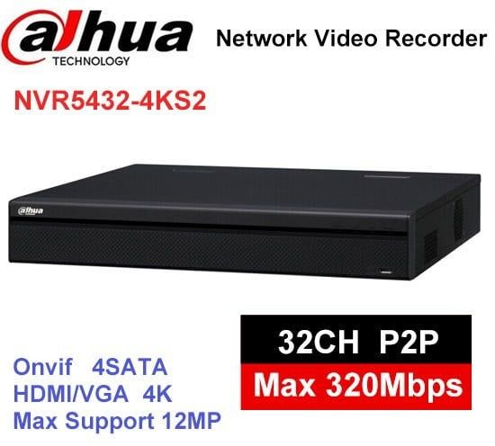 NVR Dahua NVR5432-4KS2, 32 canale, 12MP