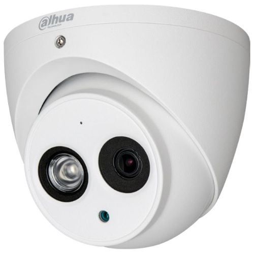 Camera de supraveghere Dahua HAC-HDW1400EM-A, HD-CVI, Dome, 4MP, CMOS 1/3'', 2.8mm, 1 LED Array, IR 50m, IP67, Microfon, Carcasa metal [1]