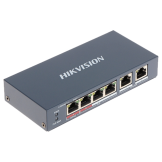 Retelistica - Switch 4 porturi PoE+, 2 porturi uplink - HIKVISION