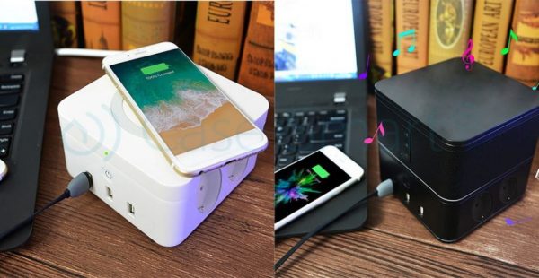 Boxa portabila cu lampa inteligenta Redsun RS-02EU-SP, Functie de baterie externa, Incarcator Wireless, Bluetooth [1]