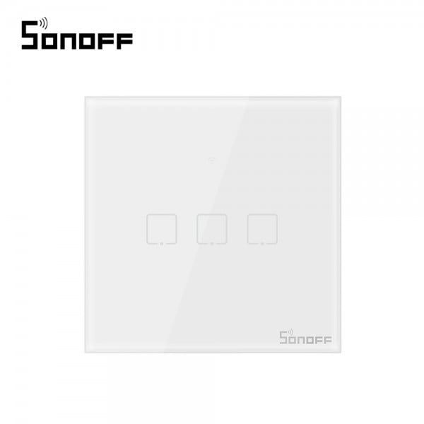 Intrerupator triplu cu touch Sonoff T0EU3C, Wi-Fi, Control de pe telefonul mobil [1]